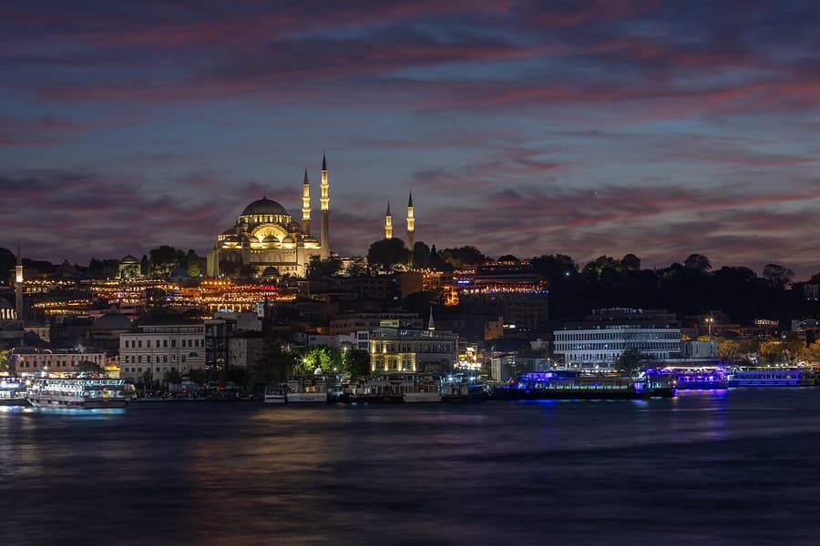 Süleymaniye terrace, at sunset